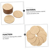 Operitacx 30 Pcs Round Bamboo Unfinished Round Chips Unfinished Wooden Cutouts Wood Slice Ornaments Unfinished Wooden Slices Blank Cds Kids Painting Operitacx