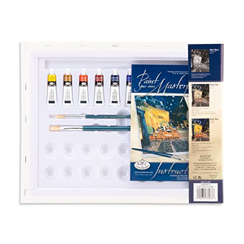 Royal & Langnickel Acrylic Paint Your Own Masterpiece Kit 11"X14", Terrace at Night - WoodArtSupply