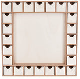 BRUBAKER Wooden Advent Calendar to Fill with 24 Drawers - DIY Unfinished Christmas Calendar for Painting, Crafting and Self-Design - Reusable - 13 BRUBAKER