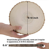 Sancodee 8 Pcs Large Unfinished Wood Slices, 9-10 Inches Wood Slabs for Centerpieces Natural Wooden Circle, DIY Wood Centerpieces for Tables Wedding Sancodee