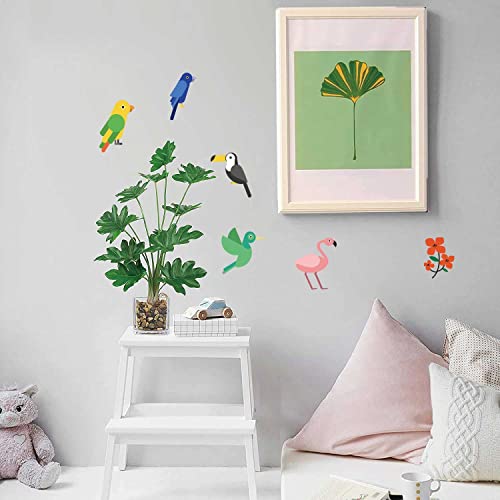 Unfinished Wooden Cutouts Bird Wood Hanging Ornaments Flower Wood Slices Embellishments Blank Wooden Paint Crafts for Kids Painting, DIY Crafts Home Bunhum