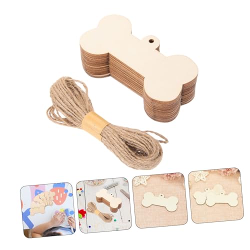 Yardenfun 1 Set Wooden Sign Decoration Pendant Imagination Holiday Adornments Decoupage Toys Graffiti Chips Unfinished Wooden Cutouts Pet Decorate Yardenfun