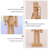 BESPORTBLE Wooden Nutcracker Soldier Christmas Craft Wood Nutcracker Wooden Nutcracker Figurines Unfinished Wood Nutcracker Soldier DIY Nutcracker BESPORTBLE
