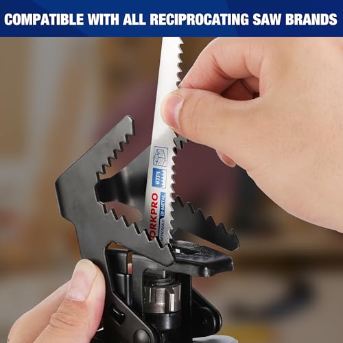 WORKPRO 10-Piece Reciprocating Saw Blade Set, BIM Saw Blades for Metal/Nailed Wood Cutting, Organizer Case Included WORKPRO