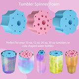 Epoxy Glitter Pen Turner Attachment, 6Pcs Epoxy Pen Adapter for Tumbler Turner 3/4" PVC Pipe with 24 Dowels, 24 Sleeves and 24 Plugs, Epoxy Cup Openfly