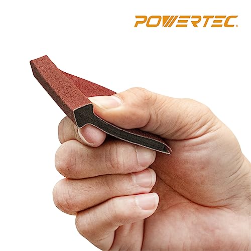 POWERTEC 71620 21-Profile Contour and Angle Sanding Grip Pack 11pc Set – Double Ended Flex Foam Sanding Pads for Woodworking POWERTEC