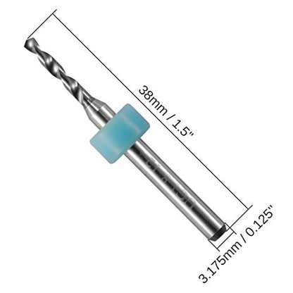 Genmitsu 30pcs PCB Drill Bits Set, 0.1mm-3.0mm, 1/8" Shank Spiral Flute CNC Router Bits for Print Circuit Board Jewelry CNC Engraving, PD30A - WoodArtSupply