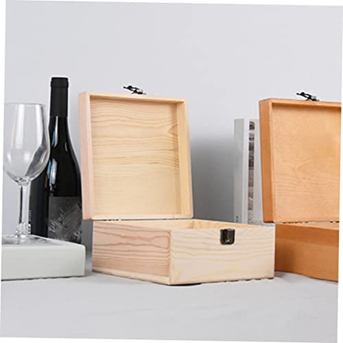 FUNOMOCYA Box Jewelry Organizer Tray Decorative Case Ornament Container Wood Desktop Organizer Tea Bag Container Unfinished Unpainted Chest Treasure FUNOMOCYA