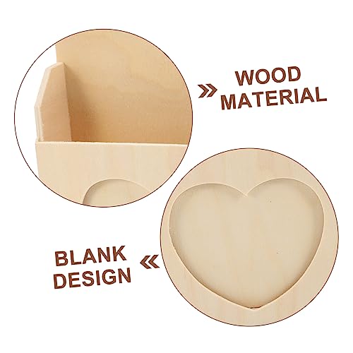 MAGICLULU 4 Pcs Love Envelope Box Kids Educational Toy Stationery Holder Woody Toy Kids Pencils Unfinished Wooden Mailbox Unfinished Wood Crates MAGICLULU