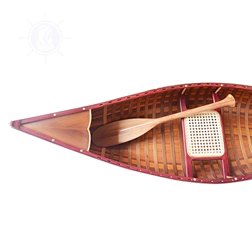 Wooden Canoe with Ribs, 6-Feet for Display Wooden Boat USA