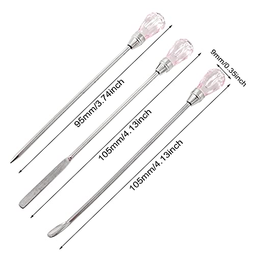 Honbay 9PCS Stainless Steel Stirring Needle Spoon Tool Powder Spoon Bubble Needle Jewelry Making Kit for DIY Epoxy Resin Casting Molds (3 Color, 3 - WoodArtSupply