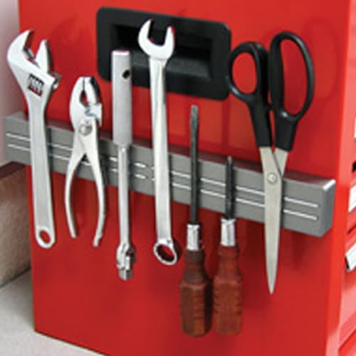 Master Magnetics Magnetic Tool Holder with Magnetic Mount - 12" Wide, 30 lb per inch Pull, Gray, 07576 Master Magnetics