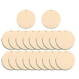 50pcs Geometric Earrings Wood Discs for Crafts Ear Jewelry Gift Decorative Earrings Wood Slices Bulk Unfinished Earrings paintable Earrings Thick Kisangel
