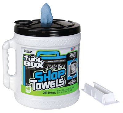 200CT BLU Shop Towel Tool Box