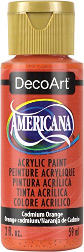 DecoArt Americana Acrylic Paint, 2-Ounce, Cadmium Orange - WoodArtSupply