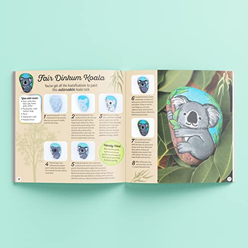 Hinkler Animal Rock Painting Box Set - DIY Rock Painting for Adults - Rocks, Brush, Paint Included - Mandala Stone Artist - Create Rock Artwork at Hinkler