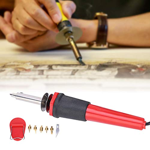 Fafeicy Wood-burning Tool, 40W Electric Soldering Iron Set, Wood Burning Pen, Carving Pyrography Tool, Iron and Engineering Plastic Material, for - WoodArtSupply