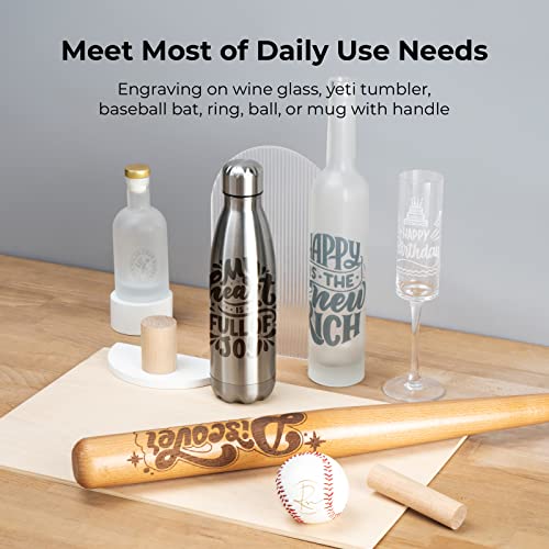 xTool RA2 Pro for xTool P2, S1, D1 Pro, F1, M1 and Most Laser Engraver (with Riser), Jaw Chuck Rotary, Y-axis Rotary Roller Engraving Module for xTool