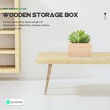 Yardwe 4Pcs Wooden Box, Unfinished Small Square Wooden Box, Rustic Wooden Box, Organizer Container for DIY Crafts, Collectibles, Succulents, Desktop Yardwe
