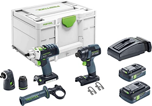 Festool 576490 TID 18 Impact Driver and PDC 18 Drill Driver 4.0Ah Combo Kit - WoodArtSupply