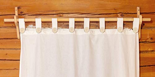 Unfinished Wooden Buttons - Round Wood Buttons for Crafts Sewing Sweater by Mandala Crafts Bulk 20 PCs 50mm 2 Inches Button with 4 Holes Mandala Crafts