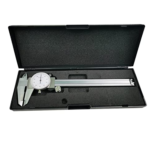 HFS (R) 0-6" Imperial Calipers; 4 Way DIAL Caliper 0.001" Shock Proof New ; Plastic CASE - WoodArtSupply