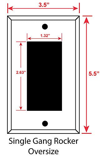 Art Plates - OVERSIZED Switch Plate - OVER SIZE Decorative Metal Wall Plate - 1 Gang Decora - Black Diamond Plate (PRINTED IMAGE) - (Made in USA) Art Plates