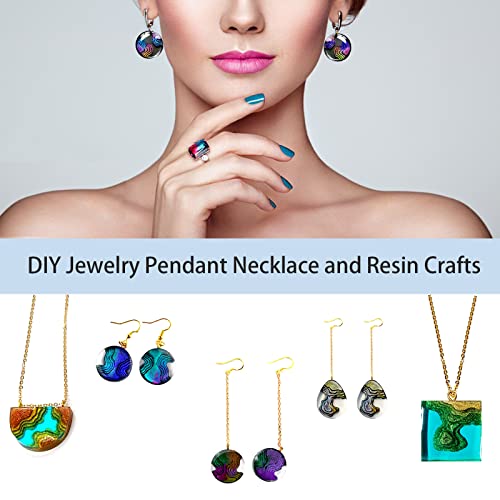 ZQYSING (4 Pack) Island Resin Pendant Molds, Pendant Silicone Molds Jewelry Resin Casting Molds for Earrings Necklace Keychains Uv Resin Ocean Style ZQYSING