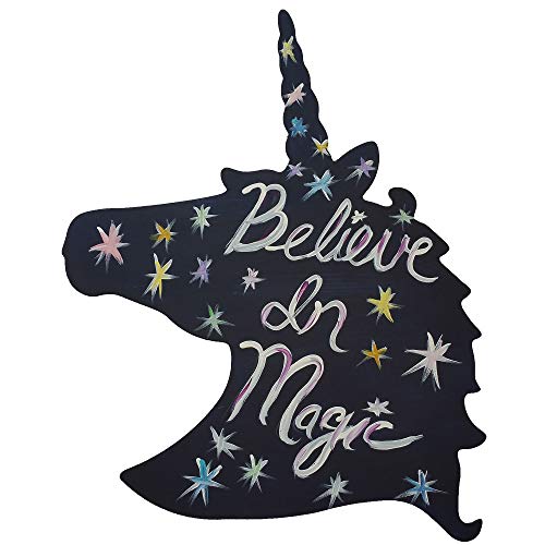 Unicorn Head Cutout Unfinished Wood Nursery Kids Decor Birthday Party Mystical Door Hanger MDF Shape Canvas Style 1 Diverse Woodworking