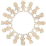 Wooden Boy Girl Cutout 50pcs Wood Female Shapes Unfinished Wooden Cutout Blank Wooden Slices for DIY Painting Staining Burning Crafts Projects DIY HOMSFOU