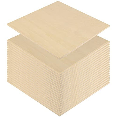 MUKCHAP 15 Piece 10 Inch Square Wood Sheets, 1/4 Inch Unfinished Wood Sheets, Plywood Boards for Crafts, Drawing, Carving, DIY