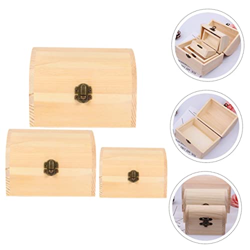 ARTIBETTER 6 pcs wooden box travel jewelry organizer jewelry organizer tray DIY wooden unfinished wooden jewelry case craft storage strawberry decor ARTIBETTER