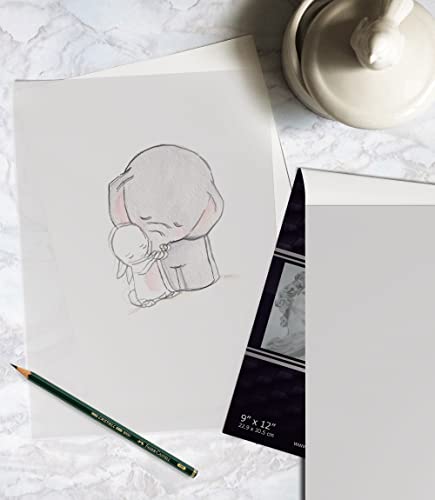 MyArtscape Tracing Paper Pad - 33lb - 9" x 12" - 150 Transparent Sheets - Artist Quality - High Transparency - Professional Art Supplies MyArtscape