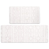 FRESHMINT Anti Fatigue Kitchen Mats for Floor 2 Piece Set, Waterproof & Non-Skid Boho Kitchen Rugs, Cushioned Kitchen Mat for Standing Washable FRESHMINT