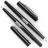 ARTEZA Permanent Markers, 40 Black Pens, Ultra-Fine Tip, Quick-Drying, Water Resistant, for Calligraphy and Note Taking, Office, Classroom ARTEZA