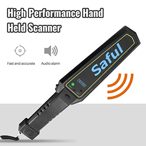 Handheld Metal Detector Security Portable Adjustable Sensitivity Sound Vibration Alerts Detects Weapons Knivers Screw Scanner Detects LQMEILI