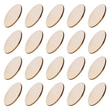 NUOBESTY 200pcs Unfinished Wood Oval Slices Natural Rustic Wooden Cutout Oval Wood Pieces Tag for DIY Craft Wedding Centerpiece Christmas NUOBESTY