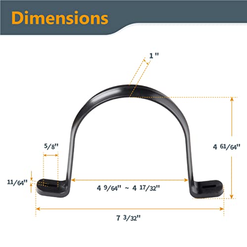 POWERTEC 70343 Hangers for 4" Dust Collection Hose and Pipe, 5 PK POWERTEC
