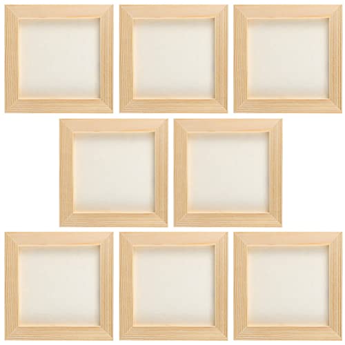 Toddmomy 8 pcs Clay picture frame photo frame wooden craft frames unfinished wooden picture frames Clay Wooden Picture Frame Painting Clay Wooden Toddmomy