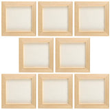 Toddmomy 8 pcs Clay picture frame photo frame wooden craft frames unfinished wooden picture frames Clay Wooden Picture Frame Painting Clay Wooden Toddmomy