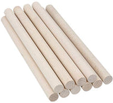 Pennsylvania Woodworks Maple Wooden Dowel Rods - Solid Hardwood Sticks for Crafting, Macrame, DIY & More - White, Unfinished Wood Dowels - Sanded Pennsylvania Woodworks