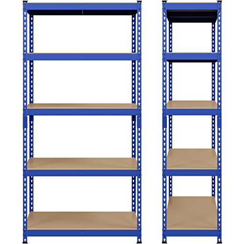 Topeakmart 5-Tier Utility Shelves, Metal Storage Shelves Garage Shelving Unit Adjustable Garage Storage Shelves Storage Racks Heavy Duty Shed Topeakmart