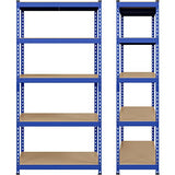 Topeakmart 5-Tier Utility Shelves, Metal Storage Shelves Garage Shelving Unit Adjustable Garage Storage Shelves Storage Racks Heavy Duty Shed Topeakmart