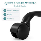 HOOMIC Rolling Stool Swivel Salon Shop Stool Chair Adjustable Drafting Stool Massage Spa Stool with PU Leather Cushioned in Black… HOOMIC