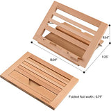 MEEDEN Book Stand for Reading, Book Holders for Reading Hands Free, Adjustable Solid Wood Cookbook Stand,Textbook Stand with Page Holder Clips,Holds MEEDEN