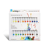 KINGART Studio Acrylic Paint, 12ml (.4oz), Set of 24 Colors KINGART