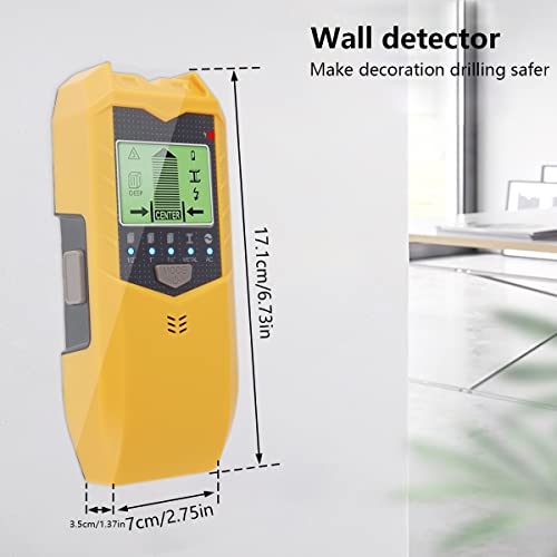 5 in 1 Stud Finder Sensor, SH402 Stud Finder Wall Scanner Detector Portable Electronic Detector with LED Display and Audio Alarm Handheld Stud HOTBEST