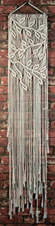 Solid Oak Macrame Wall Hanger Kit, Chevrons & Tassels Solid Oak