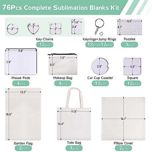  77PCS Sublimation Blanks Products, MAPVOLU Christmas