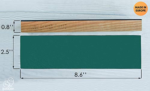 BeaverCraft LS4P1 Leather Strop Stropping Block Kit Knife Sharpening Kit Leather Honing Strop for Sharpening Knives 8'' Long BeaverCraft Wood carving BeaverCraft